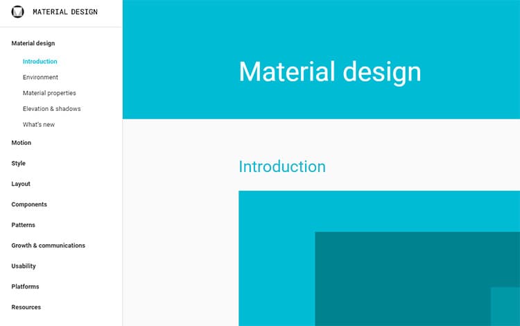 Material Design Interface