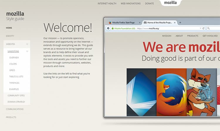 Mozilla's style guide webpage