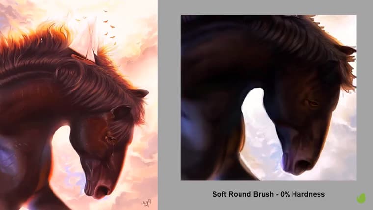 Digital painting of a horse
