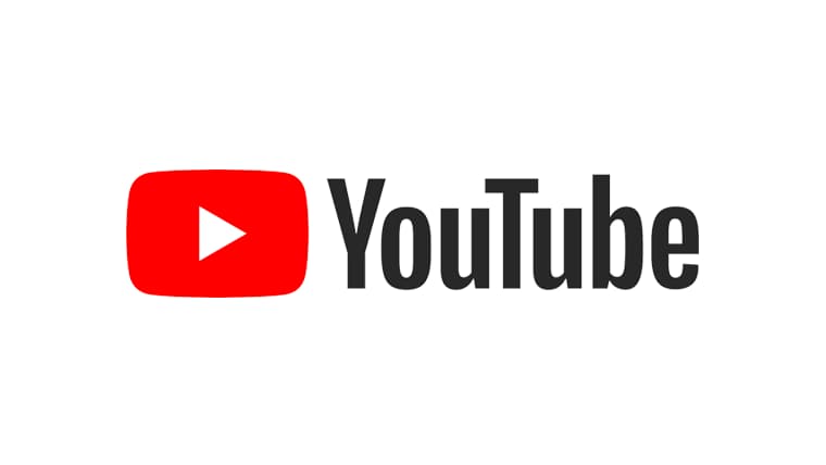 Youtube logo against a white background