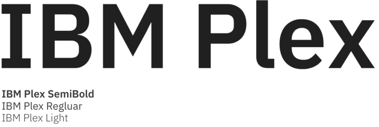 IBM Plex semibold regular and light fonts