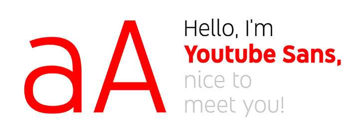 Youtube sans with a lowercase and uppercase a