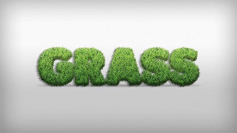 grass action text effects in abode photoshop