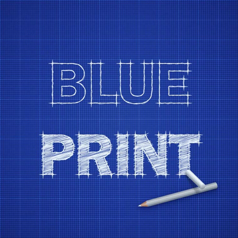 Blueprint Text Effect in Adobe Illustrator