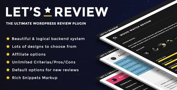 Let's Review | WordPress Review Plugin With Affiliate Options