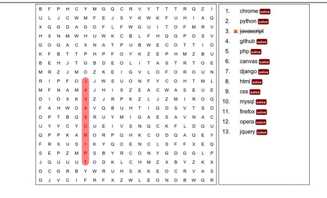 word search game html5 browser