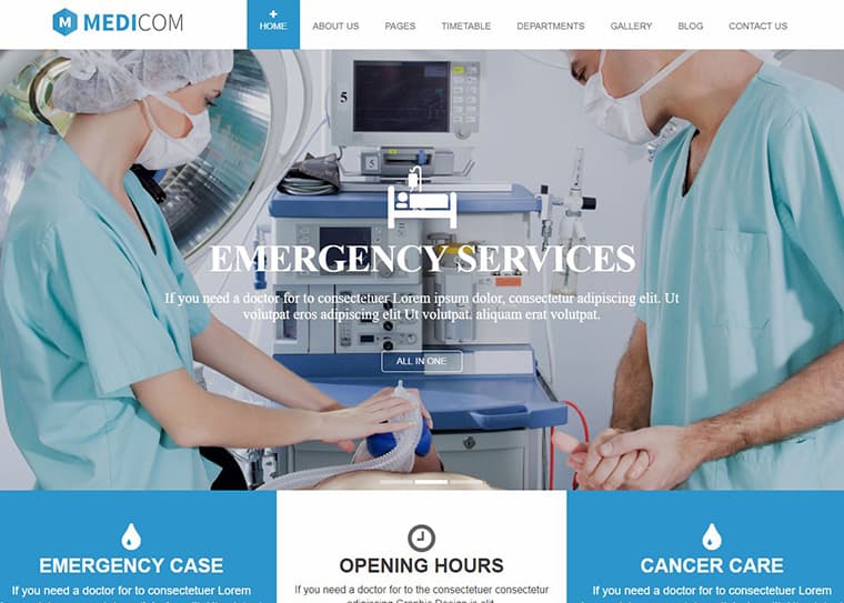 Medicom - Medical & Health WordPress Theme by BliccaThemes