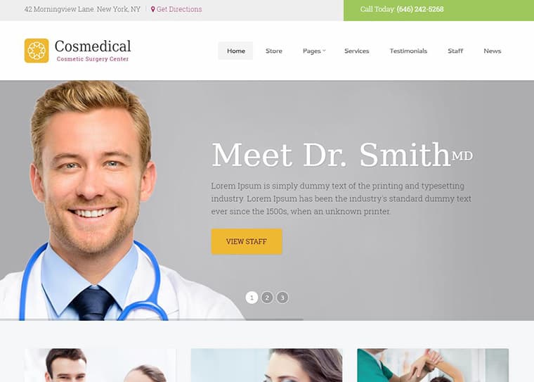 Cosmedical - Health & Medical WordPress Theme by ProgressionStudios