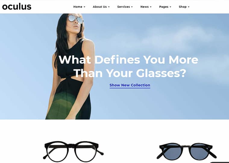 Oculus - Creative Sunglasses WooCommerce Shop by WossThemes