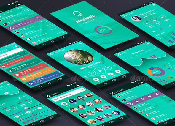 Idealogic - Android L Mobile UI Kit