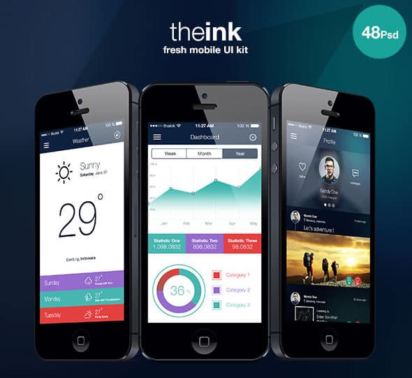 Theink Mobile UI Kit 