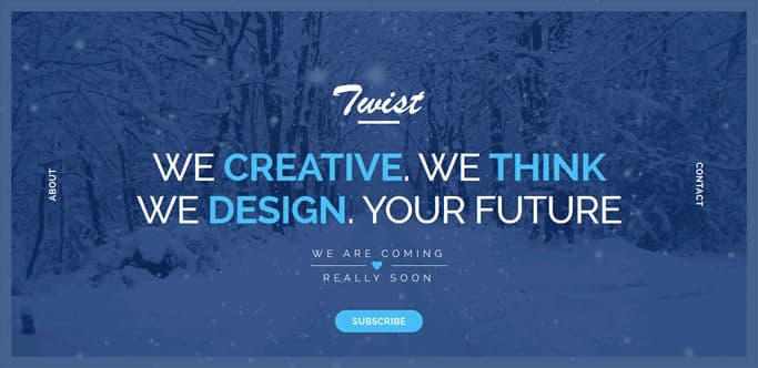 Twist Coming Soon Bootstrap Template