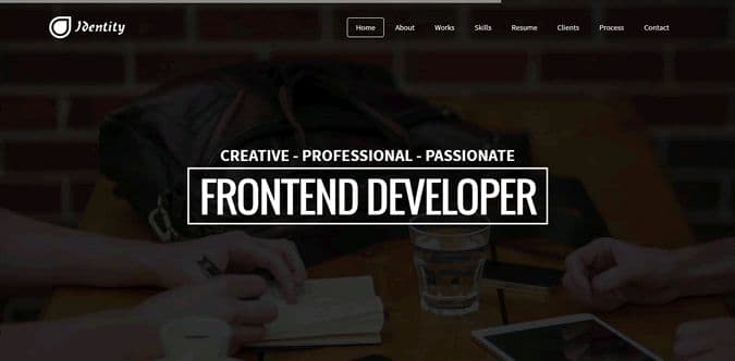 Identity One-Pager Portfolio Bootstrap Template