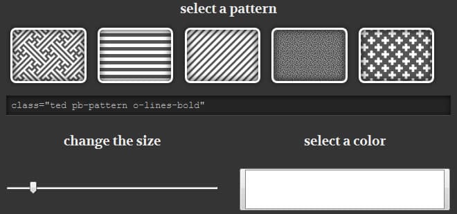 PatternBolt is a collection of SVG patterned backgrounds