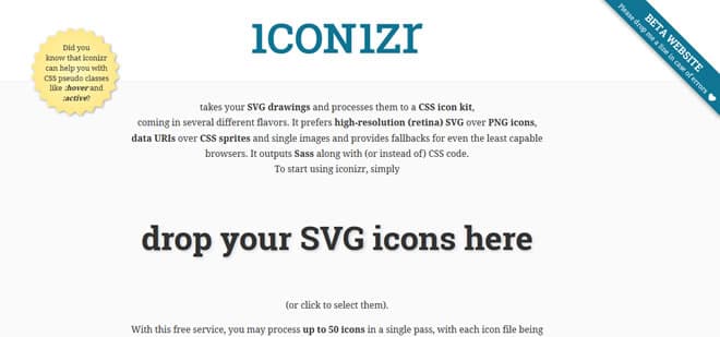 iconizr is a tool for converting SVG images into a set of CSS icons