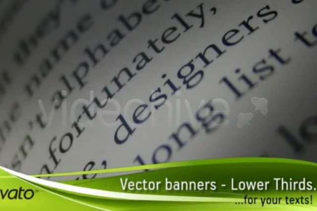 Vector Lower Thirds