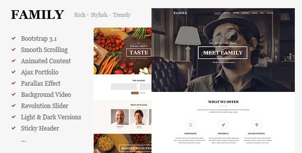 Family – MultiPurpose Responsive One Page Template