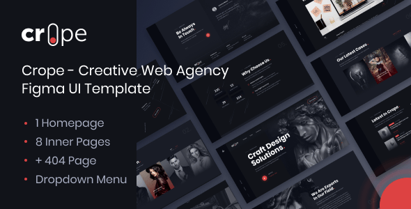 Crope - Creative Web Agency Figma UI Template
