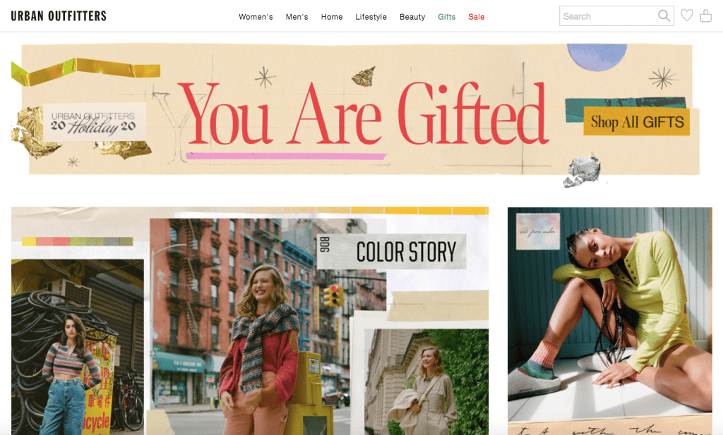 Collage - Urban Outfitters Website