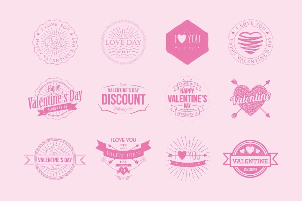 Badges Valentine Vintage by alit_design