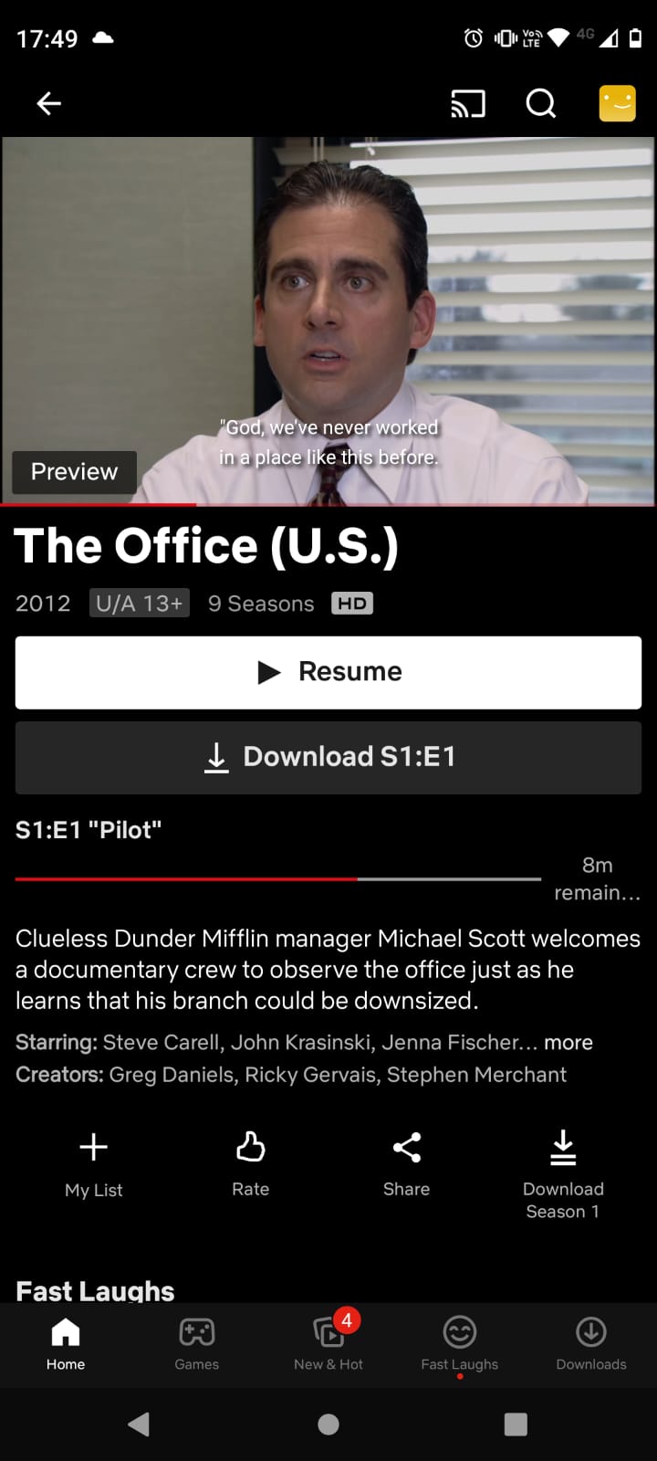 Netflix’s mobile app displays certain titles in bold or larger text sizes to draw attention