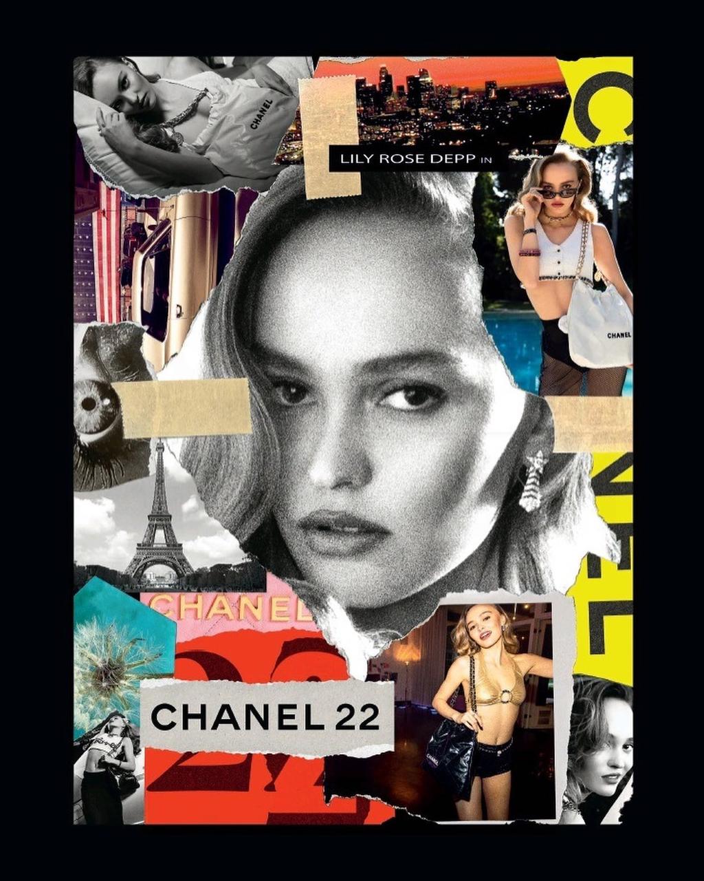 Chanel's collage campaign with Lily Rose Depp