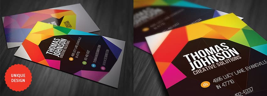 12. Geometry - Colorful Business Card