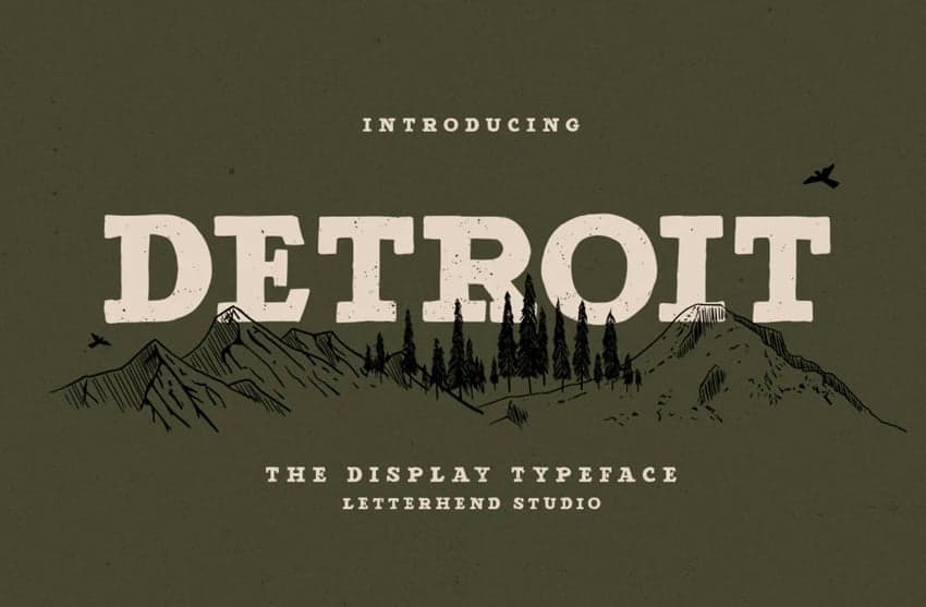 Detroit, a slab serif font family