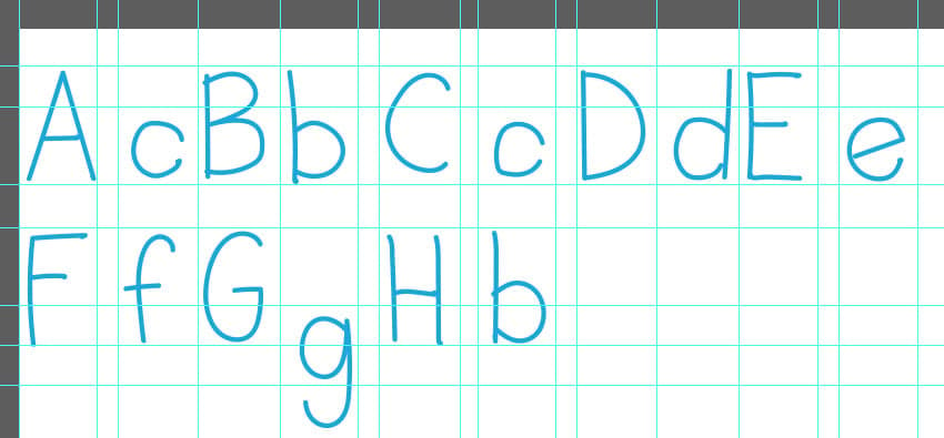font grid layout