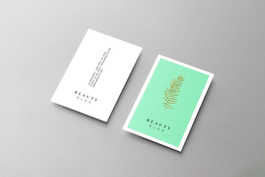 minimalist seafoam card