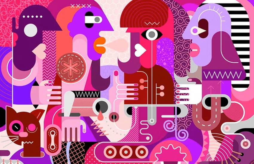 Colorful surrealist illustration from Envato Elements