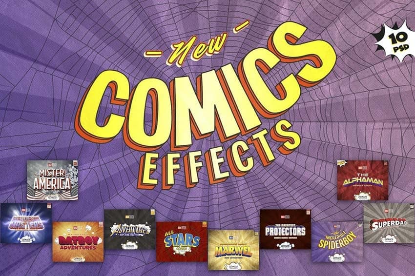 Comics Text Effects, Layer Styles, Actions and Presets Including: text & effects - Envato Elements(opens in a new tab)