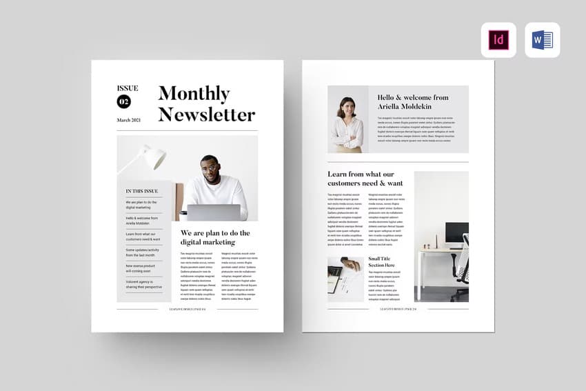 Newsletter | MS Word & Indesign
