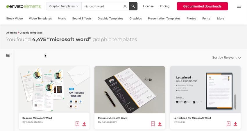 The Top Source for Microsoft Word Templates Envato Elements