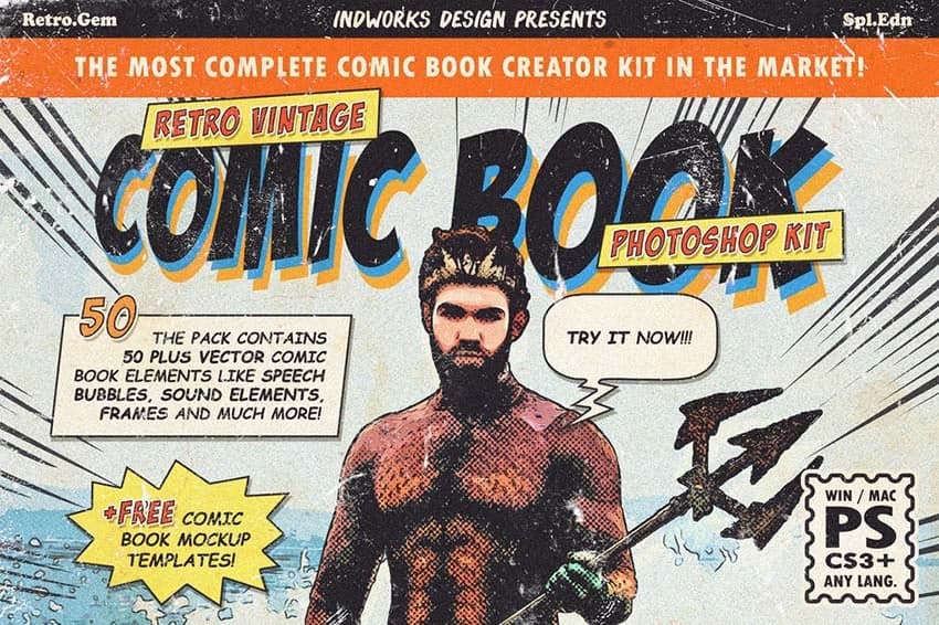 Retro Comic Book Photoshop Action Kit, Actions and Presets Including: art & artistic - Envato Elements(opens in a new tab)