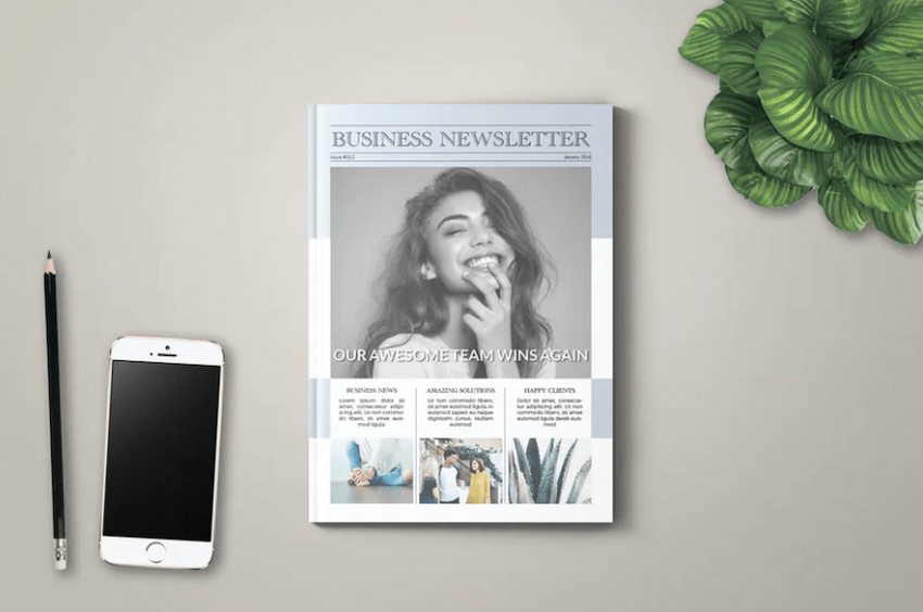 Business Newsletter template (premium) with columns
