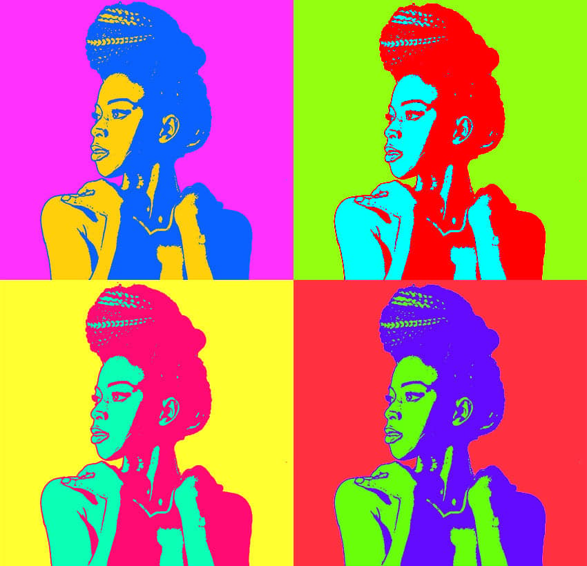 final result of the Pop Art Photo Effect poster