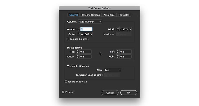 Create a text box using the Text Tool (T) for the bottom portion of the page—this will house the body copy.