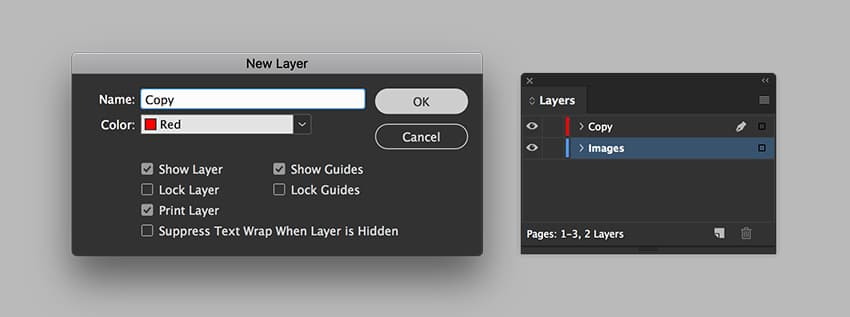 On the Layers panel main menu, select New Layer. Name it Copy, and click OK.