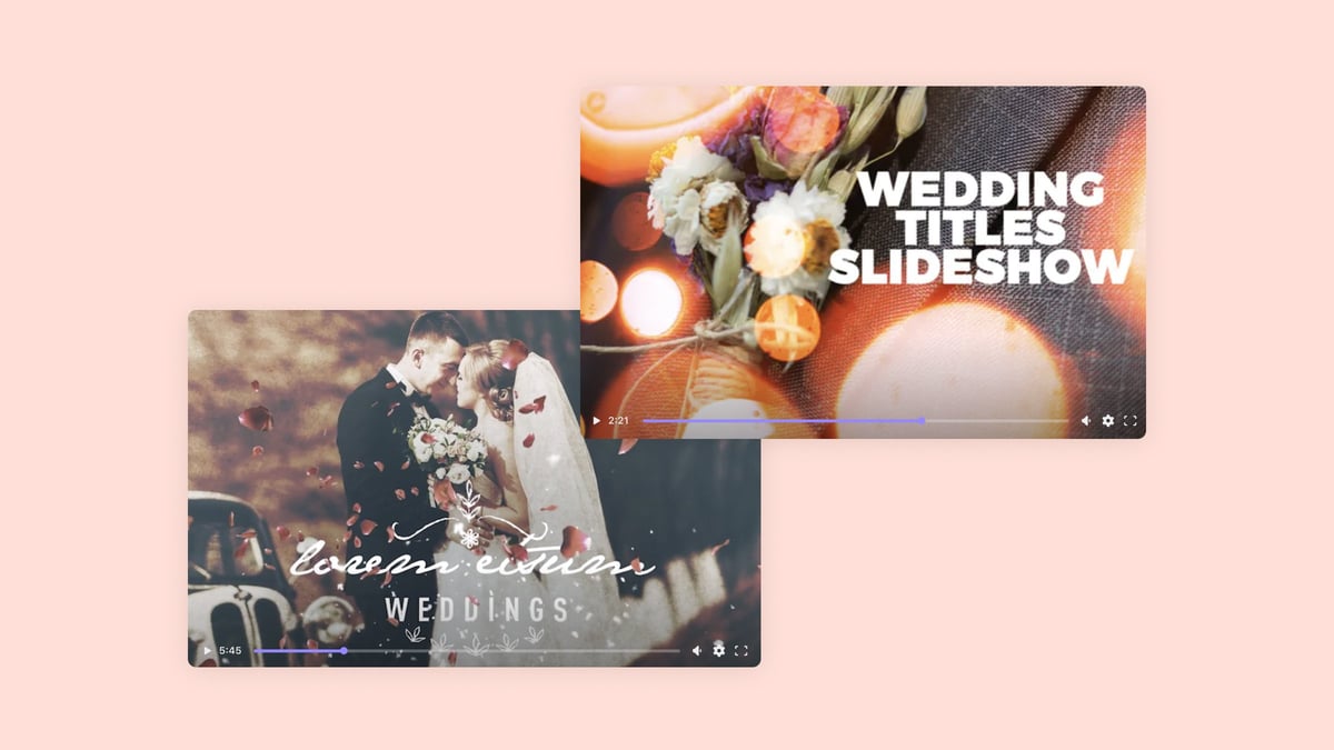 Wedding Slideshow Video Templates