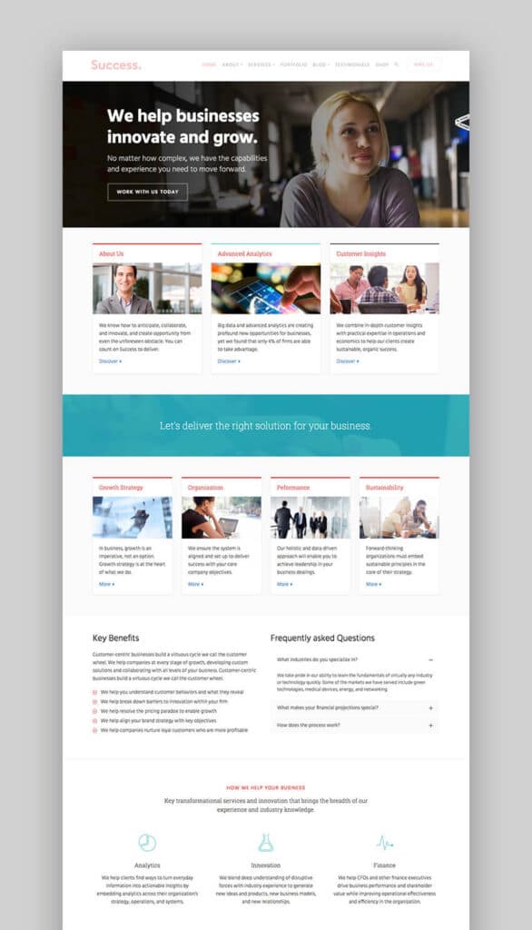 Success: Corporate Business Consulting WordPress Theme