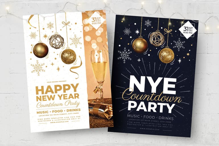 NYE Party Poster / Flyer by BrandPacks