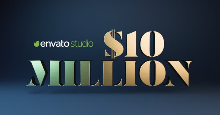 Envato Studio $10m jobs graphic