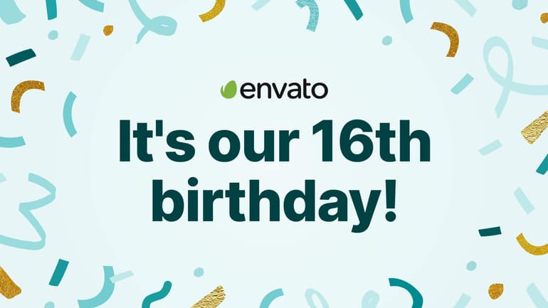 Envato Sweet 16 Birthday Header