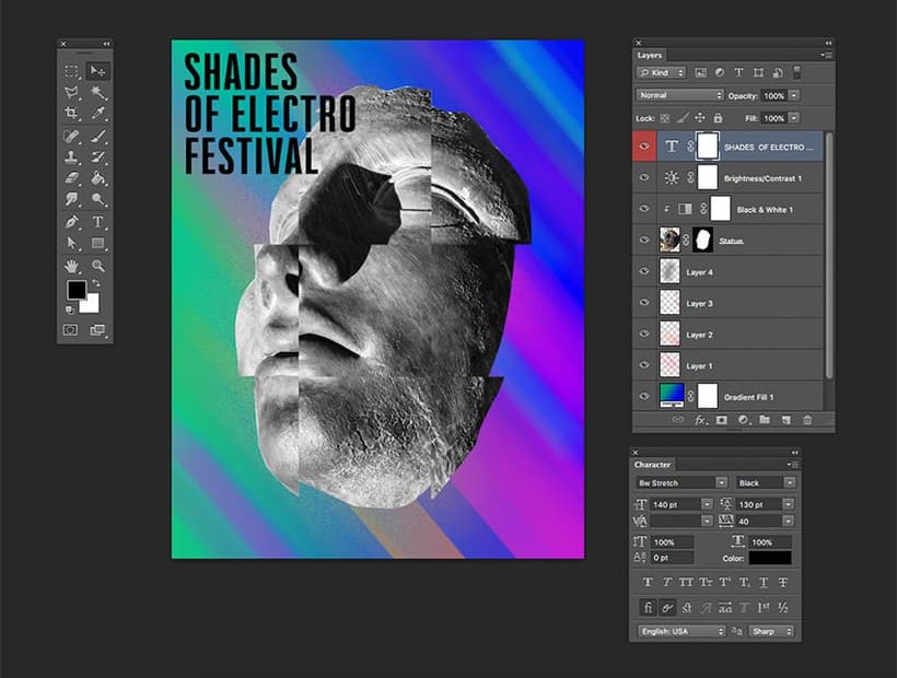 How to Create a 90s Abstract Rave Poster in Adobe Photoshop
