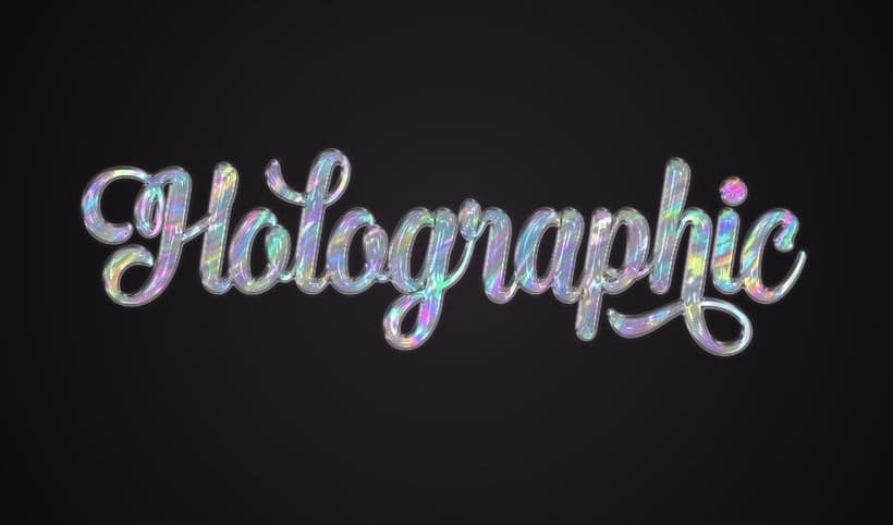 Holographic text effect tutorial