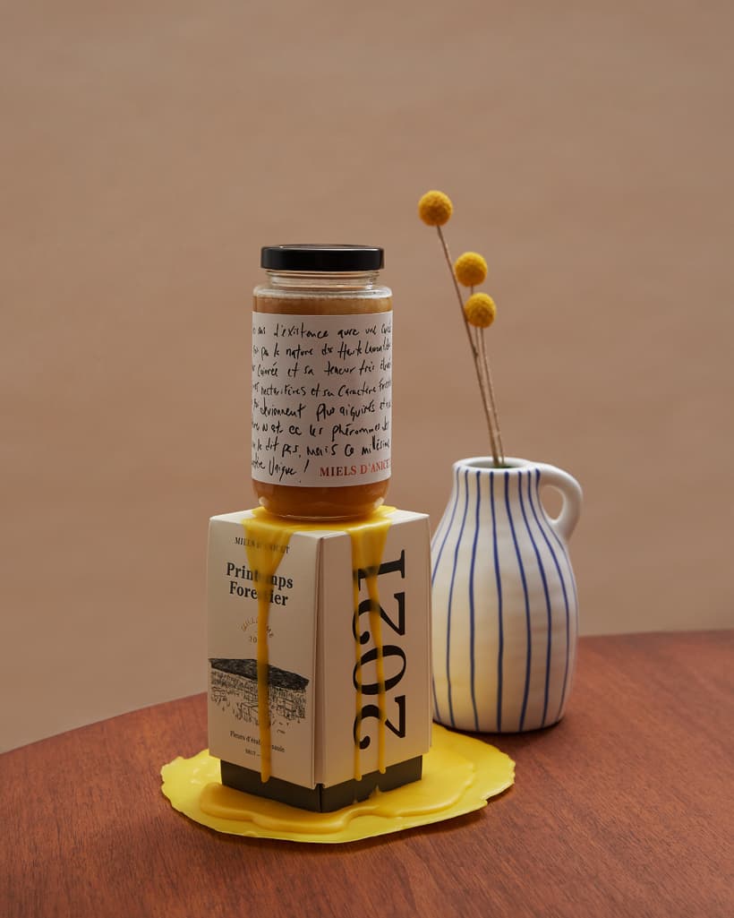 Miels d'Anicet - French Organic Honey Brand takes a handwritten approach to their branding